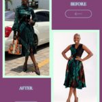 Upcycled Adire Dress